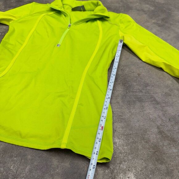 Athleta neon lime green bbl performance 1/4 zip - Picture 4 of 5